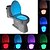 cheap Indoor Night Lights-LED Toilet Night Light Motion Activated Motion Sensor with 8-Color Changing Waterproof Washroom for Adult Kid Safety Toilet Seat Light