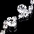 billige Smykke Sæt-Dame Dråbeøreringe Halskæde Armbånd Tenniskæde Enkel Elegant Mode Koreansk Simuleret diamant Øreringe Smykker Sølv Til Fest Bryllup Gave Daglig Forlovelse 1set