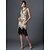 cheap Vintage Dresses-Roaring 20s 1920s Roaring Twenties Cocktail Dress Vintage Dress Flapper Dress Dress Halloween Costumes Prom Dresses Knee Length The Great Gatsby Charleston Women&#039;s Sequins Lace Wedding Party Wedding