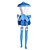 abordables Cosplay &amp; Costumes-Inspiré par Cosplay Écolières Manga Costumes de Cosplay Japonais Costumes de Cosplay Sans Manches Robe Gants Ruban Pour Homme Femme Fille