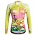 abordables Vêtements de cyclisme-Miloto Femme Maillot Velo Cyclisme Manches Longues - Eté Polyester Vert Violet Rose Grande Taille à imprimé arc-en-ciel Botanique Floral Cyclisme VTT Vélo tout terrain Vélo Route Chemise Shirt Maillot