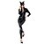 billige Cosplay og Kostumer-Blanke Zentai-dragter Cosplay kostume Maskerade Catwoman Voksne Cosplay Kostumer Helfarve Cosplay Køn Dame Ensfarvet Halloween Maskerade / Trikot / Heldragtskostumer / Kattedrag / Huddrag