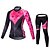 cheap Cycling Clothing-Malciklo Women&#039;s Long Sleeve Cycling Jersey with Tights Winter Fleece Velvet Lycra Purple Yellow Red British Plus Size Bike Jersey Bib Tights Clothing Suit Fleece Lining 3D Pad Quick Dry Breathable
