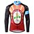cheap Cycling Clothing-21Grams Men&#039;s Cycling Jersey Long Sleeve Winter Bike Jersey Top with 3 Rear Pockets UV Resistant Breathable Quick Dry Mountain Bike MTB Road Bike Cycling Black / Orange Spandex Polyester Oktoberfest