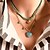 cheap Necklaces-Women&#039;s Green Pendant Necklace Necklace Layered Heart Weave Ethnic Fashion Vintage Korean Imitation Pearl Chrome Stone Turquoise 43 cm Necklace Jewelry 1pc For Daily / Layered Necklace