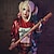 billige Anime cosplay-Inspirert av Selvmordstruppe Cosplay Anime  &quot;Cosplay-kostymer&quot; Japansk Cosplay-drakter Frakk Hansker Shorts Til Dame / T-Trøye