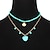 cheap Necklaces-Women&#039;s Green Pendant Necklace Necklace Layered Heart Weave Ethnic Fashion Vintage Korean Imitation Pearl Chrome Stone Turquoise 43 cm Necklace Jewelry 1pc For Daily / Layered Necklace
