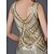 abordables Robes Vintage-Les rugissantes années 20 1920s Gatsby le magnifique Vingtaine Robe de cocktail Robe à clapet Robe Robes de bal Robe de fête de Noël Mi-long Gatsby le magnifique Charleston Femme Paillettes Mariage