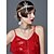billige Vintage kjoler-Retro / vintage Brølende 20&#039;ere 1920&#039;erne Den store Gatsby Hovedstykke 1920&#039;er pandebånd Den store Gatsby Charleston Gentlewoman Dame Kvast Ensfarvet Kvast Balkjole Halloween Fest Forretning