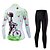 cheap Cycling Clothing-21Grams® Butterfly Floral Botanical Funny Long Sleeve Women&#039;s Cycling Jersey with Tights - Blushing Pink Green Bike UV Resistant Breathable Anatomic Design Clothing Suit Sports Elastane Terylene