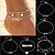 cheap Body Jewelry-Ankle Bracelet Women&#039;s Body Jewelry For Gift Daily Alloy Silver Gold 5pcs