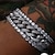 cheap Men&#039;s Bracelets-Men&#039;s Vintage Bracelet Earrings / Bracelet Tennis Chain Lucky Fashion Vintage Trendy Rock Imitation Diamond Bracelet Jewelry White / Silver For Street Daily Holiday School Festival