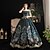cheap Vintage Dresses-Maria Antonietta Rococo Baroque Victorian Vacation Dress Dress Party Costume Prom Dress Women&#039;s Satin Costume Dark Green Vintage Cosplay Party Halloween Party &amp; Evening Floor Length Ball Gown Plus