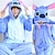 preiswerte Kigurumi Pyjamas-Erwachsene Cosplay Kostüm Partykostüm Kostüm Karton Blaues Monster Tier Pyjamas-Einteiler Charme Schick &amp; Modern Lustiges Kostüm Polyester-Mikrofaser Cosplay Für Damen Herren Männlich Halloween
