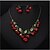 cheap Jewelry Sets-Women&#039;s Resin Necklace Geometrical Cherry Stylish Earrings Jewelry Gold For Party 1 set