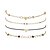 cheap Others-Ankle Bracelet Simple Bohemian Fashion Women&#039;s Body Jewelry For Gift Daily Geometrical Gold Plated Alloy Heart Star Gold 4pcs