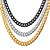 cheap Men&#039;s Necklaces-Men&#039;s Chain Necklace Cuban Link Mariner Chain Fashion Hip Hop Stainless Steel Silver Gold Black 55 cm Necklace Jewelry 1pc For Gift Daily