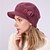 cheap Hats-Women&#039;s Basic Acrylic Floppy Hat-Solid Colored Winter Wine Fuchsia Red