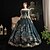 cheap Vintage Dresses-Maria Antonietta Rococo Baroque Victorian Vacation Dress Dress Party Costume Prom Dress Women&#039;s Satin Costume Dark Green Vintage Cosplay Party Halloween Party &amp; Evening Floor Length Ball Gown Plus