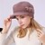 abordables Sombreros-Mujer Acrílico Sombrero Floppy-Básico Un Color Invierno Wine Fucsia Rojo