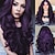 cheap Synthetic Wigs-Synthetic Wig Body Wave Middle Part Wig Long Black Red Dark Purple Synthetic Hair 26 inch Women&#039;s Women Purple（non-lace）