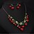 cheap Jewelry Sets-Women&#039;s Resin Necklace Geometrical Cherry Stylish Earrings Jewelry Gold For Party 1 set