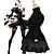 billige Anime Cosplay-Inspireret af Nier: Automater 2B Anime Cosplay Kostumer Japansk Blonde Cosplay jakkesæt Nederdel Strømper Hårband Langærmet Til Dame / Øjenmaske / Øjenmaske