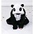 abordables Pyjamas Kigurumi-Enfant Kigurumi Pyjama Kigurumi Animal Panda Combinaison de Pyjamas Toison Flanelle Noir blanc Cosplay Pour Pyjamas Animale Dessin animé Fête / Célébration Les costumes / Collant / Combinaison