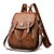 cheap Bags-Women&#039;s PU Leather Rucksack Commuter Backpack Large Capacity Waterproof Zipper Solid Color Daily Backpack Black Brown Dark Blue