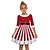 preiswerte Cosplay &amp; Kostüme-Santa Anzug Kleid Kinder Mädchen Freizeitskleidung nette Art Polyester Weihnachten Kleid / Weihnachtsmann