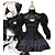 cheap Anime Cosplay-Inspired by NieR:Automata 2B Anime Cosplay Costumes Japanese Lace Cosplay Suits Skirt Stockings Hair Band Long Sleeve For Women&#039;s / Eye Mask / Eye Mask