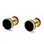 cheap Others-Men&#039;s Onyx Stud Earring Classic Boyfriend flat back Charm Simple Cool Stainless Steel Earrings Jewelry  1pc Golden / White / Black For Party Office / Career Causal Daily