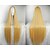 baratos Perucas Sintéticas-Peruca cosplay peruca sintética peruca reta parte do meio para mulheres perucas naturais de linha fina preto longo marrom claro lago azul brilhante verde roxo amarelo 28 polegadas