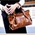 cheap Bags-Women&#039;s Bags PU Leather Top Handle Bag Zipper Leather Bags Daily Black Brown
