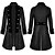 cheap Vintage Dresses-Plague Doctor Retro Vintage Punk &amp; Gothic Steampunk 17th Century Coat Masquerade Trench Coat Outerwear Men&#039;s Pleuche Costume Black Vintage Cosplay Long Sleeve Party Halloween