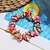 cheap Bracelets-Women&#039;s Multicolor Vintage Bracelet Bracelet Earrings / Bracelet Braided Weave Shell Classic Vintage Trendy Fashion Colorful Shell Bracelet Jewelry White / Rainbow For Gift Daily Street Club Festival