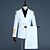 cheap Cosplay &amp; Costumes-Prince Aristocrat Victorian Napoleon Jacket Coat Pants Suits &amp; Blazers Outerwear Winter Men&#039;s Costume White / Navy Blue Vintage Cosplay Long Sleeve Party Halloween / Stripes