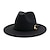 abordables Sombreros de hombres-Hombre Sombrero de fieltro Sombrero de ala Negro Amarillo Fiesta Color sólido