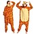 billige Kigurumi-pyjamas-Voksne Cosplay kostume Festkostume Kostume Tegneserier Tiger Dyremønster Dyr Onesie-pyjamas Pyjamas Polarfleece Cosplay Til Drenge Pige Par Jul Nattøj Med Dyr Tegneserie