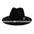 abordables Sombreros de hombres-Hombre Sombrero de fieltro Sombrero de ala Negro Amarillo Fiesta Color sólido