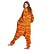 billige Kigurumi-pyjamas-Voksne Cosplay kostume Festkostume Kostume Tegneserier Tiger Dyremønster Dyr Onesie-pyjamas Pyjamas Polarfleece Cosplay Til Drenge Pige Par Jul Nattøj Med Dyr Tegneserie