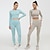 cheap Exercise, Fitness &amp; Yoga Clothing-Women&#039;s Tracksuit Yoga Suit 2pcs Seamless Cropped Leggings Crop Top Clothing Suit Solid Color Purple Blue Yoga Fitness Gym Workout Tummy Control Butt Lift Moisture Wicking High Waist Long Sleeve Sport