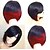 cheap Synthetic Wigs-Synthetic Wig Straight Bob Wig Medium Length Black / Burgundy Natural Black Black / Green Black / Purple Black / Red Synthetic Hair 10 inch Women&#039;s Color Gradient Red Black