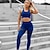 cheap Running &amp; Jogging Clothing-Women&#039;s 2 Piece Athletic Activewear Set Workout Outfits Yoga Suit 2pcs Sleeveless High Waist Quick Dry Breathable Soft Nylon Fitness Gym Workout Running Jogging Sportswear Solid Colored Skinny Blue