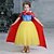 cheap Movie &amp; TV Theme Costumes-Snow White Princess Fairytale Dress Cosplay Costume Party Costume Girls&#039; Movie Cosplay A-Line Slip Dresses Mesh Yellow Dress Christmas Halloween Carnival Tulle Polyster