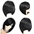 cheap Synthetic Wigs-Synthetic Wig Straight Bob Wig Medium Length Black / Burgundy Natural Black Black / Green Black / Purple Black / Red Synthetic Hair 10 inch Women&#039;s Color Gradient Red Black