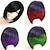 cheap Synthetic Wigs-Synthetic Wig Straight Bob Wig Medium Length Black / Burgundy Natural Black Black / Green Black / Purple Black / Red Synthetic Hair 10 inch Women&#039;s Color Gradient Red Black