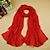 preiswerte Super Sale-Damen Chiffon-Schals Alltagskleidung Täglich Verabredung Rot Rosa Schal Einfarbig / Basic / Herbst / Winter / Frühling