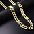 cheap Others-Men&#039;s Chain Necklace Classic Cuban Link Mariner Chain Punk Rock Zircon Gold Plated Chrome Silver Gold 50 cm Necklace Jewelry 1pc For Street Daily