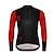 cheap Cycling Clothing-21Grams® Men&#039;s Cycling Jersey Downhill Jersey Dirt Bike Jersey Long Sleeve - Summer Spandex Polyester Black / Red Patchwork Solid Color Bike Mountain Bike MTB Road Bike Cycling Jersey Top UV
